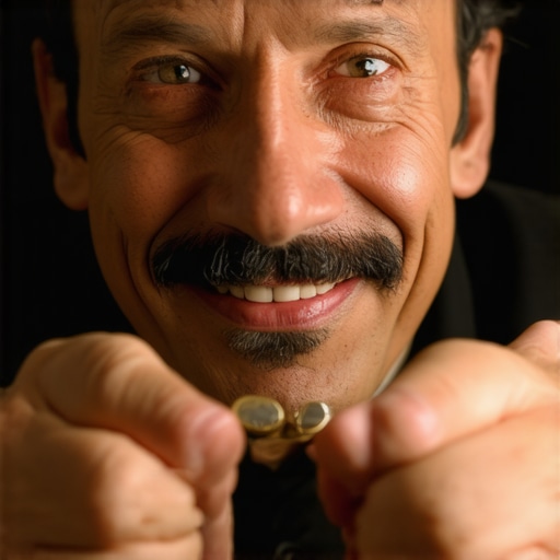 Confidence in Magic Magician performing a coin vanish showing trust and skill