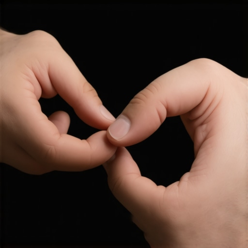 Magician's hands performing with digital sleight-of-hand tools during a trade show