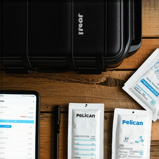 Close up of a professional maintenance kit for event rental gear and digital SEO tracking tools.