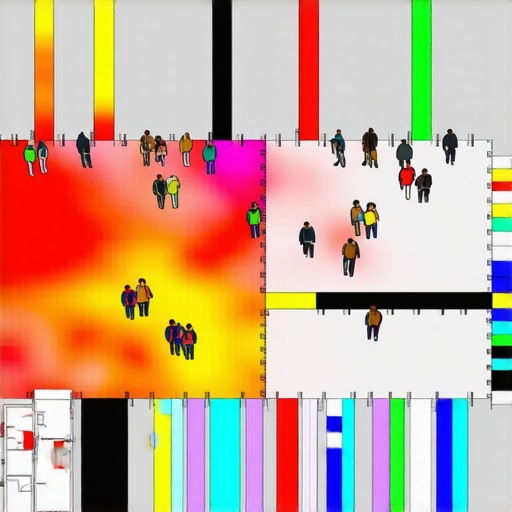 A digital dashboard showing guest flow and engagement data for a corporate event.