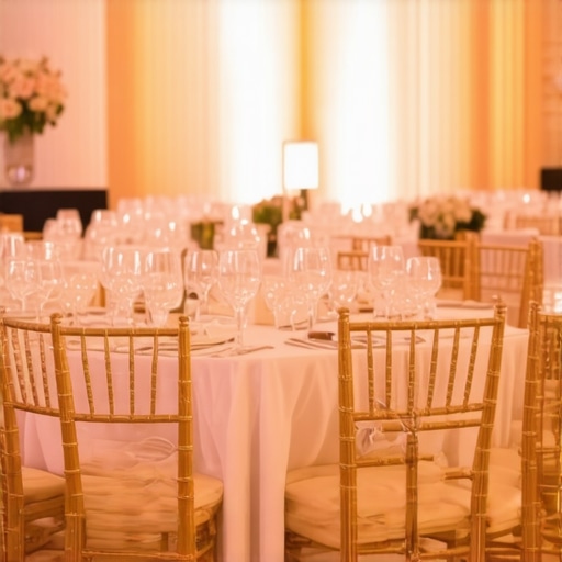 A luxury gala setup showing table rentals and the importance of balanced lighting for guest engagement