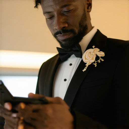 A magician checks a digital event app to personalize his next performance.