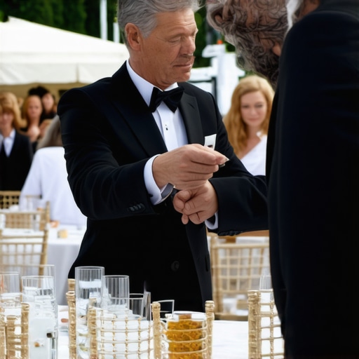 Magician focusing on close-up performance A magician demonstrating high mental focus during a complex sleight of hand routine at a corporate event.