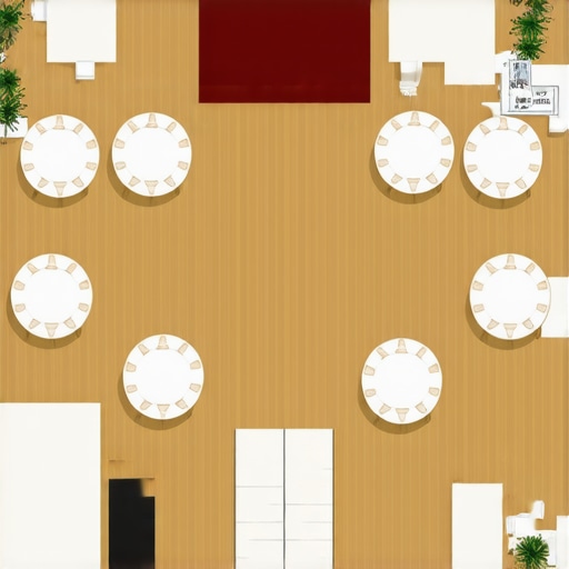Optimized Event Floor Plan for Live Entertainment A diagram showing the best layout for event furniture rentals and entertainer placement to maximize engagement.
