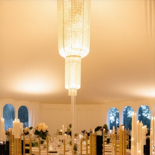 High-end corporate event under a luxury tent showing professional layout and logistics.