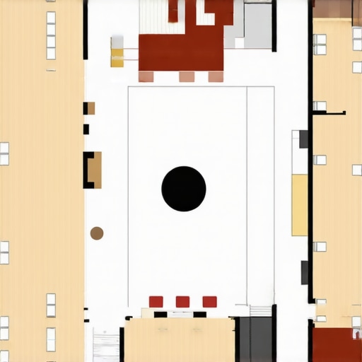 A bird's-eye view diagram of a well-organized party rental layout showing chairs, tables, and a dance floor.