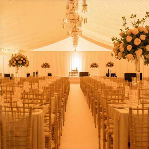 A high-end event tent interior showing a strategic non-linear seating arrangement designed for maximum guest engagement and flow.