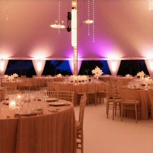 A professional event tent setup designed for interactive guest entertainment and magic shows.