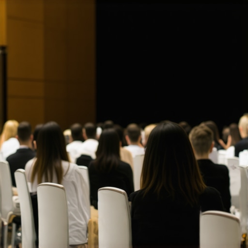 A professional audience seated in an organized, intimate layout for a corporate presentation.