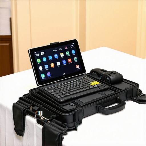 Professional event tools including neoprene mats and lighting controllers for high-end performances.