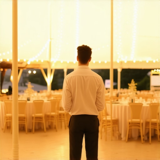 An expert event planner analyzing a tent layout to optimize guest engagement and sightlines.