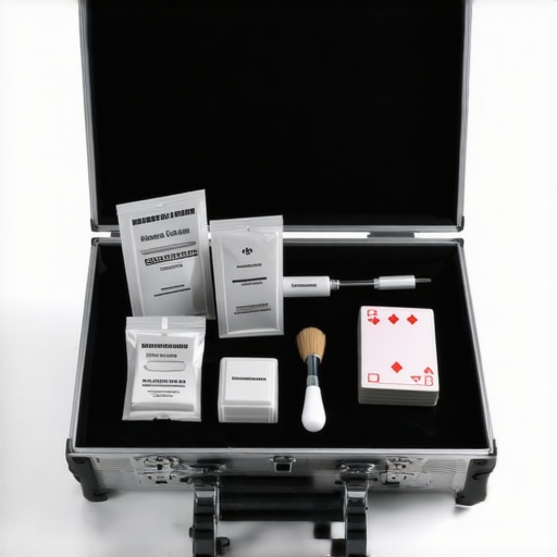 Close-up of a well-organized magician's tool case for event gear maintenance