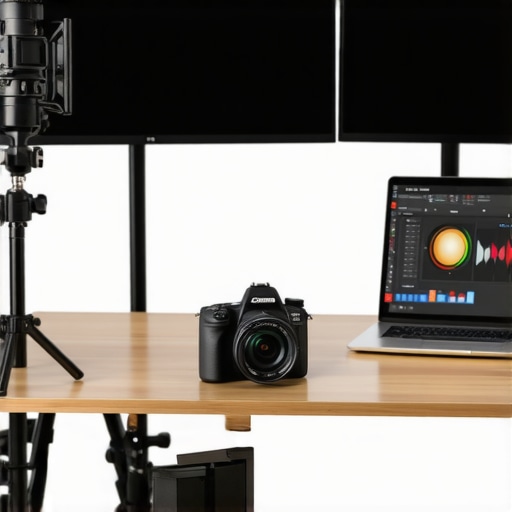 A high-end professional virtual event production setup showing redundant hardware and streaming monitors.