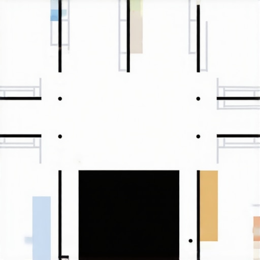 A top-down architectural diagram of an event space layout showing social zoning and guest flow paths.