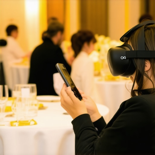 The Digital Fatigue Trap in Modern Events Attendees looking at phones in a decorated event room