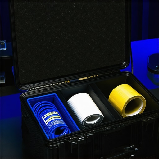 Close-up of a technician's toolkit for high-end event production maintenance and decor matching.