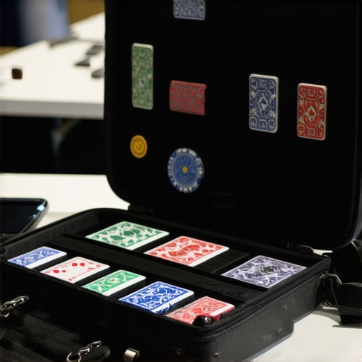A close-up of a magician and event planner's survival toolkit for trade shows and corporate events.