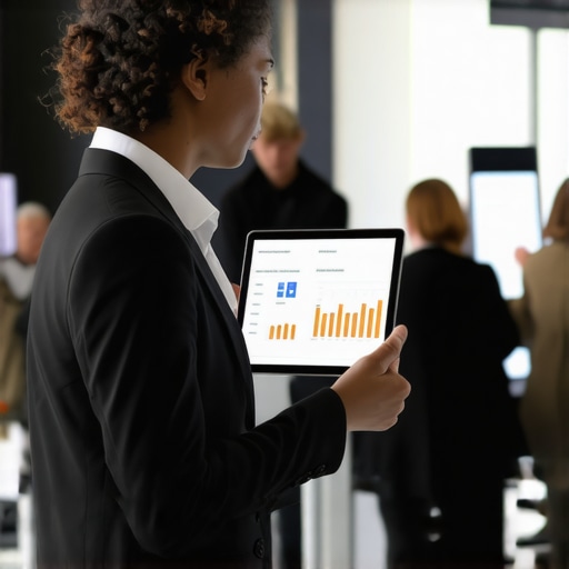 The disconnect between event data and guest reality Professional event planner looking at analytics while guests appear bored in the background.