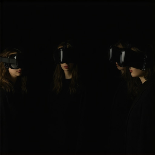 People wearing VR headsets at a corporate event appearing disconnected